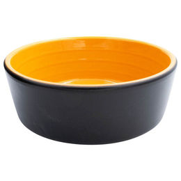 Produktbild von napani Keramikfutternapf Schwarz/Orange Größe L