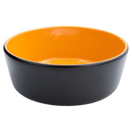 Produktbild von napani Keramikfutternapf Schwarz/Orange Größe M