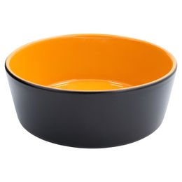 Produktbild von napani Keramikfutternapf Schwarz Orange Größe S