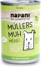 napani Müllers Muh Bio Hundefutter Rind Stückchen in Sauce 400 g – Bild 1 von 4