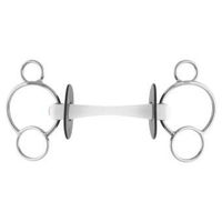 Produktbild von Nathe 3-Ring Gebiss mit biegsamer Stange 20 mm Silber