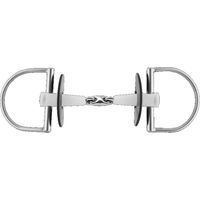 Produktbild von Nathe DRing Gebiss doppelt gebrochen 18mm aus Kunststoff in Silber