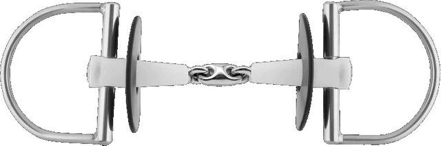 Nathe DRing Gebiss doppelt gebrochen 18mm aus Kunststoff in Silber – Bild 1 von 1