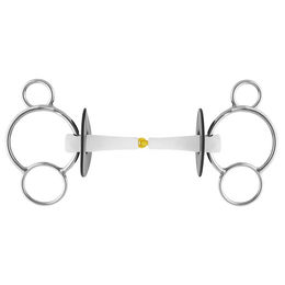 Produktbild von Nathe Gebiss 3-Ring einfach gebrochen aus Edelstahl