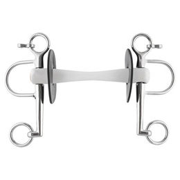 Nathe Pelham Gebiss aus Edelstahl mit biegsamer Stange und 7 cm langen Anzügen in Silber – Bild 1 von 4