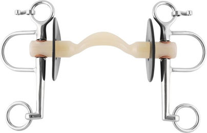Nathe Pelham Gebiss mit weicher Stange und Zungenfreiheit beige 20mm – Bild 1 von 1
