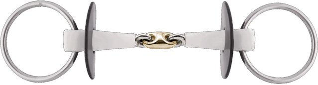 Nathe Wassertrense doppelt gebrochen mit Sensogan Mittelstück 18mm Silber – Bild 1 von 1