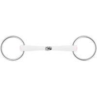 Produktbild von Nathe Wassertrense einfach gebrochen aus Kunststoff in Weiß mit 18mm Ringen und 70mm Durchmesser