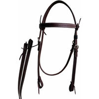 Produktbild von Natowa Kopfstück und Zügel aus Leder in Braun für Warmblut