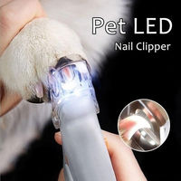Produktbild von Natowa Krallenschere aus Edelstahl mit LED-Licht für Hund und Katze in Weiß - 1 Stk.