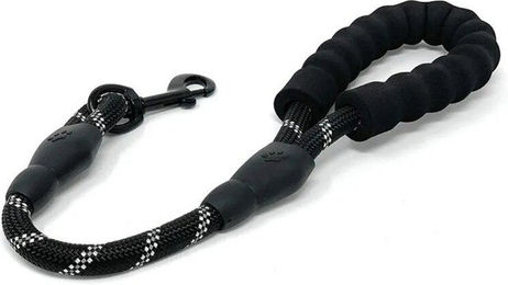 Produktbild von Natowa Reflektierende Hundeleine als Kurzführer aus Nylon in Schwarz - 1 Stk.