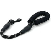 Produktbild von Natowa Reflektierende Hundeleine als Kurzführer aus Nylon in Schwarz - 1 Stk.