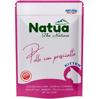 Produktbild von NATUA Katzen Nassfutter Huhn und Schinken Stückchen in Gelee für Kitten 70 g