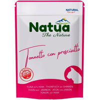 Produktbild von NATUA Katzen Nassfutter Sensitive Thunfisch und Schinken Stückchen in Gelee für adulte Katzen 70 g