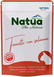 Produktbild von NATUA Katzen Nassfutter Thunfisch und Lachs in Gelee für Adult 70 g