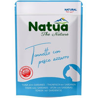 Produktbild von NATUA Katzen Nassfutter Thunfisch und Sardinen Stückchen in Gelee Adult 70 g