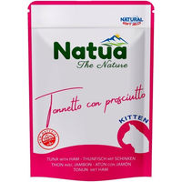 Produktbild von NATUA Nassfutter für Kätzchen mit Thunfisch und Schinken in Gelee 70 g