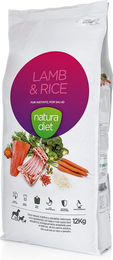 Produktbild von Natura Diet Adult Hundefutter Lamm und Reis Hypoallergen Light zur Gewichtskontrolle 12 kg - 12 kg