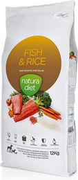 Produktbild von Natura Diet Hundefutter Adult Fisch & Reis Hypoallergen 12 kg - 12 kg