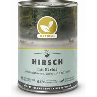 Produktbild von Natural Hundefutter Hirsch mit Kürbis und Leinöl 6 x 400 g - 6 x 400 g
