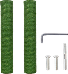 Natural Kratzbaum Ersatzstangen aus Sisal in Grün 40 cm x 6,8 cm 2er Set zur Renovierung – Bild 1 von 1