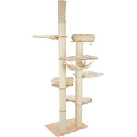 Produktbild von Natural Paradise Deckenspanner Amaryllis aus Holz in Creme Beige 2er Pack