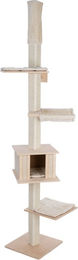 Produktbild von Natural Paradise Deckenspanner Kratzbaum aus Holz in Beige und Grau mit Oeko-Tex Standard 100