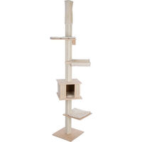 Produktbild von Natural Paradise Deckenspanner Kratzbaum aus Holz in Beige und Grau mit Oeko-Tex Standard 100