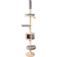 Produktbild von Natural Paradise Deckenspanner Magnolia Kratzbaum Grau mit Sisal H 241-270 x L 82 x B 48 cm