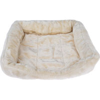 Produktbild von Natural Paradise Ersatzteil Kuschelbett Eckig aus Plüsch in Beige und Gelb 44 x 44 cm
