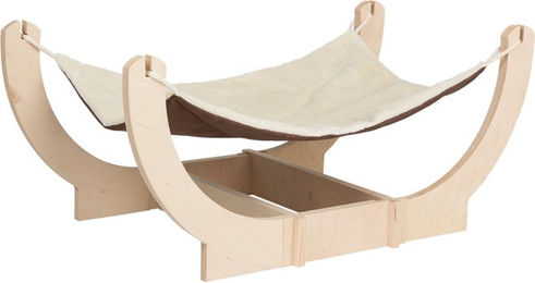 Natural Paradise Hängematte Iris aus Holz für Katzen und kleine Hunde Grösse L – Bild 1 von 6