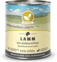 Natural Paradise Hundefutter Lamm mit Süßkartoffel und Leinöl Haut & Fell 6 x 800 g - 6 x 800 g – Bild 1 von 2