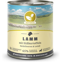 Produktbild von Natural Paradise Hundefutter Lamm mit Süßkartoffel und Leinöl Haut & Fell 6 x 800 g - 6 x 800 g
