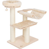 Produktbild von Natural Paradise Kratzbaum Amaryllis S in Beige mit Liegefläche Hängematte und Kuschelbett