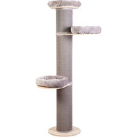 Produktbild von Natural Paradise Kratzbaum Jasmine XXL für Katzen in Hellgrau mit Holz und Oeko-Tex Standard 100