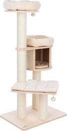 Produktbild von Natural Paradise Kratzbaum Magnolia L Creme aus Holz mit Oeko-Tex Standard 100 für Katzen