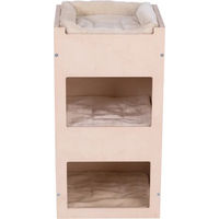 Produktbild von Natural Paradise Kratztonne Daisy Eckige Kratztonne aus Echtholz mit Natursisal in Beige Höhe 75 cm