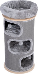 Natural Paradise Kratztonne Primrose für Katzen XL Grau mit Sisal-Teppich und Oeko-Tex Standard 100 93 x Ø 46 cm – Bild 1 von 10