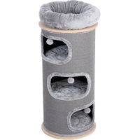 Produktbild von Natural Paradise Kratztonne Primrose XXL Grau mit Sisal-Teppich 110 x Ø 49 cm Oeko-Tex zertifiziert
