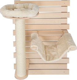 Natural Paradise Wandkratzmöbel Dahlia Kratzbaum für Katzen aus Holz in Beige H 110 x L 78 x B 54 cm – Bild 1 von 5