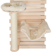 Produktbild von Natural Paradise Wandkratzmöbel Dahlia Kratzbaum für Katzen aus Holz in Beige H 110 x L 78 x B 54 cm