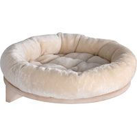 Produktbild von Natural Paradise Wandliegebett Dahlia Katzenbett aus Holz in Creme Beige mit Oeko-Tex Standard 100