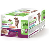 Produktbild von Natural Trainer Adult Sterilised Katzenfutter Mixpaket Truthahn und Kabeljau Stückchen in Sauce 48 x 85 g - 48 x 85 g