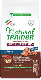 Produktbild von Natural Trainer Benessere Digestivo Hundetrockenfutter Forelle Adult Getreidefrei Monoprotein 1,5 kg
