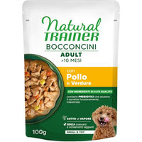 Produktbild von Natural Trainer Bocconcini Adult Small & Toy Hundehäppchen Huhn in Sauce 12 x 100 g