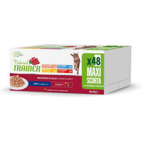 Produktbild von Natural Trainer Bocconcini Adult Sterilised Mixpaket für Katzen mit Rind, Truthahn, Thunfisch und Kabeljau 48 x 85 g