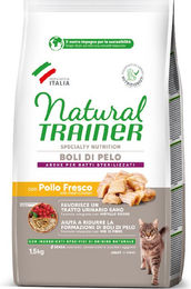 Produktbild von Natural Trainer Hairball Futter für Katzen Adult Huhn 2 x 1,5 kg - 2 x 1,5 kg