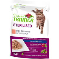Produktbild von Natural Trainer Hundefutter Adult Sterilised Ente Stückchen in Sauce 12 x 85 g - 12 x 85 g
