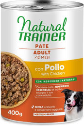 Produktbild von Natural Trainer Hundepaté Huhn Adult für Medium und Maxi 400 g