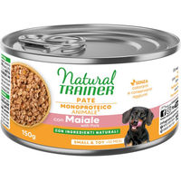 Produktbild von Natural Trainer Hundepaté Monoprotein Schweinefleisch für kleine und kleine Rassen Adult 24 x 150 g - 24 x 150 g